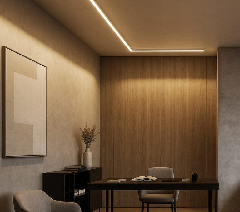 Perfil com alojamento para fonte