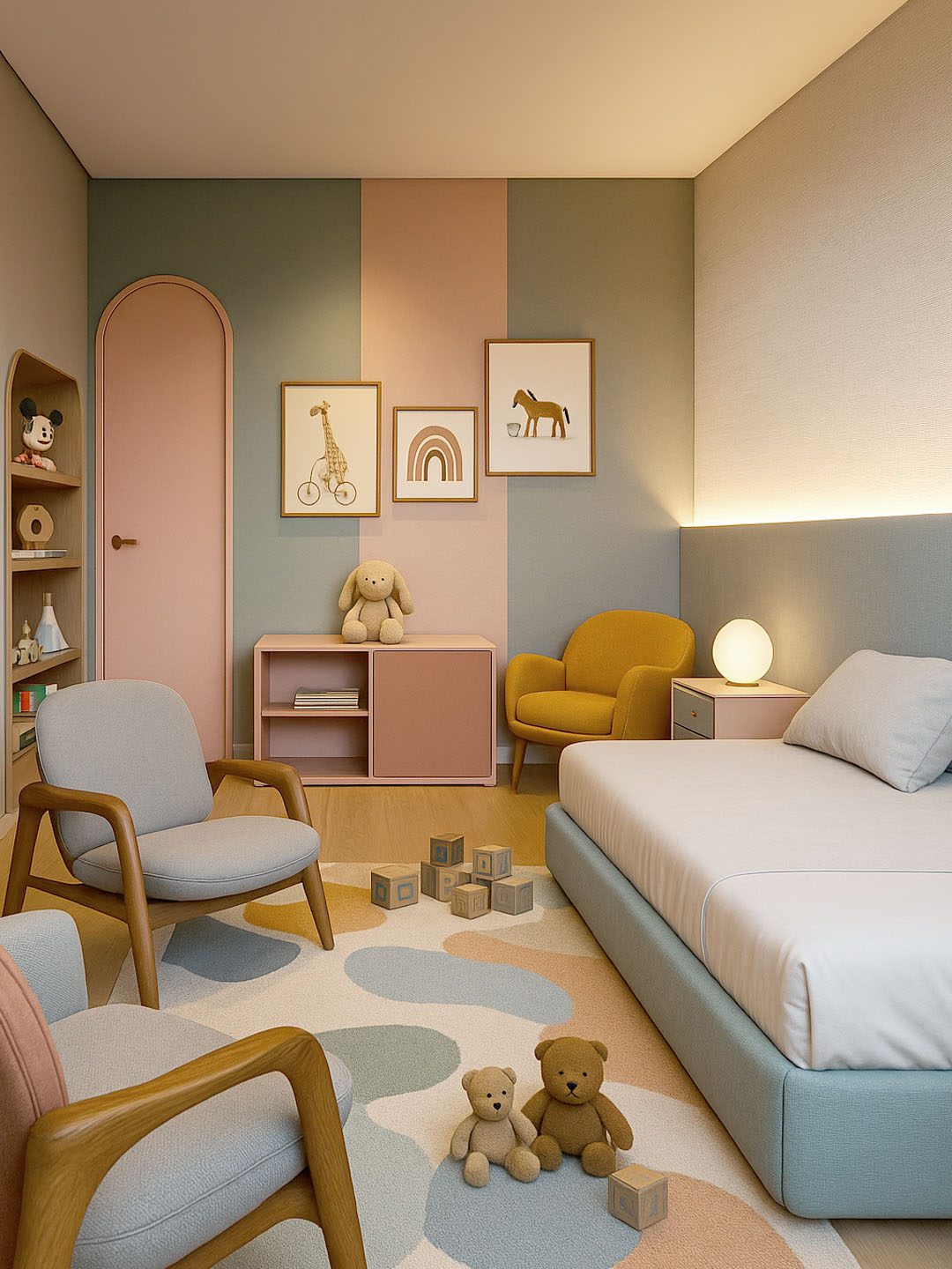 Iluminação para quarto infantil com perfil de led