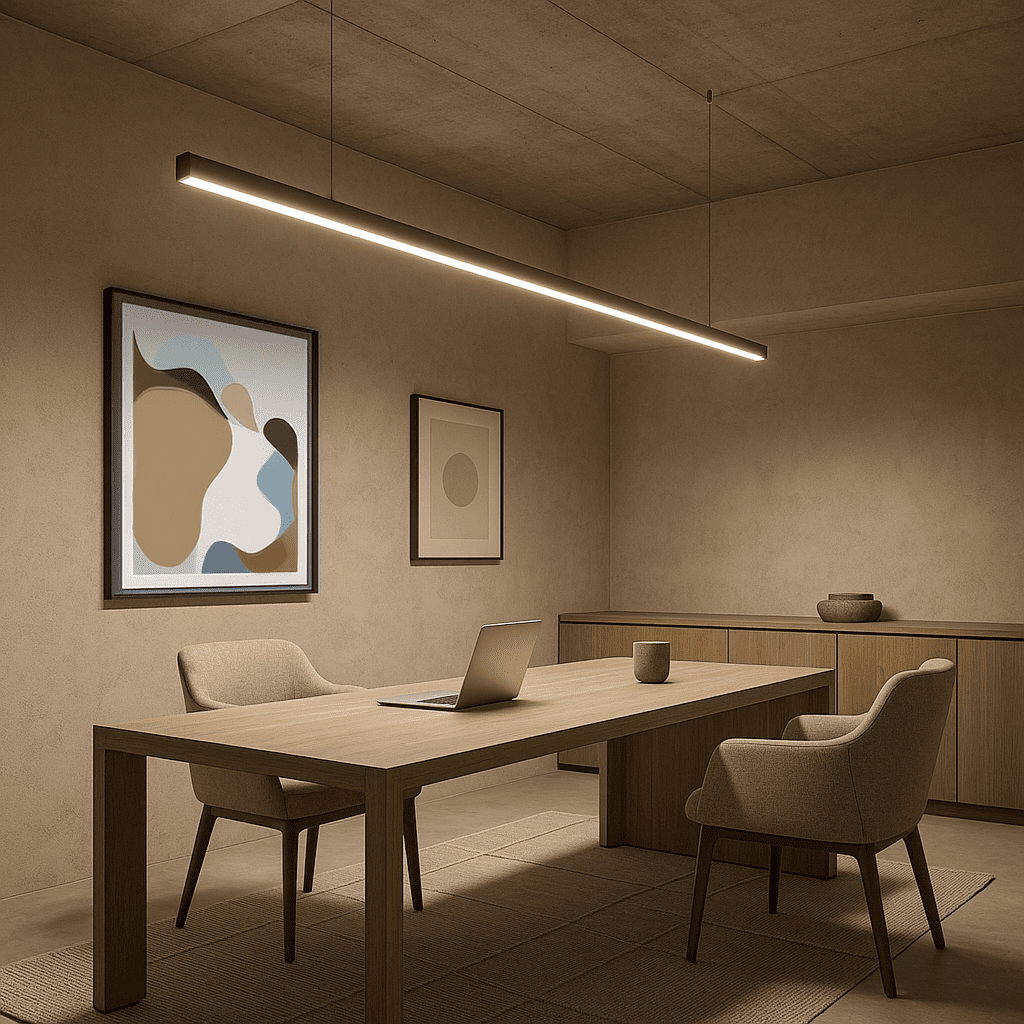 Pendente LInear com alojamento para fonte