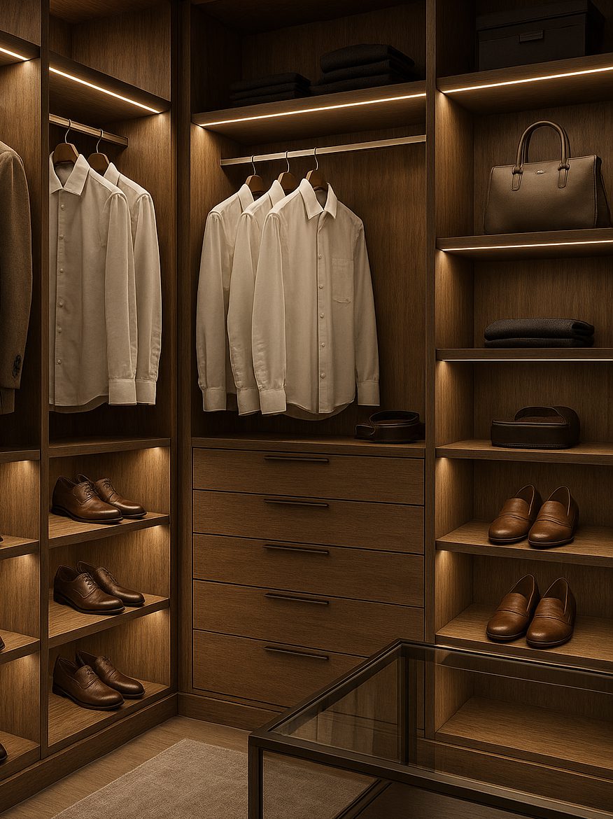 Perfil de Led na Marcenaria para Closet