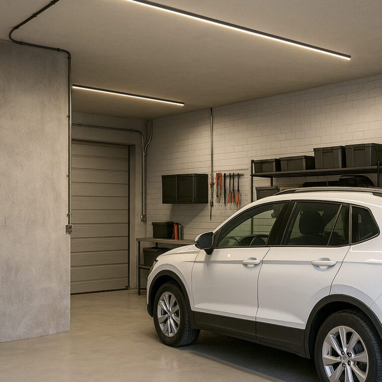 Perfil de Led ID245 Prolinea - Perfil de Sobrepor instalado em Garagem