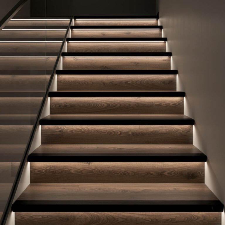 Iluminação de Escada com perfil de led