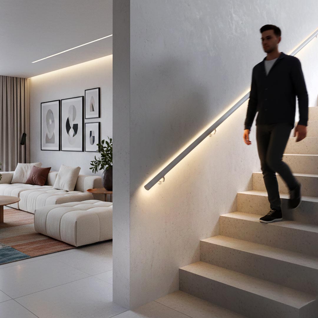 Corrimão com luz LED