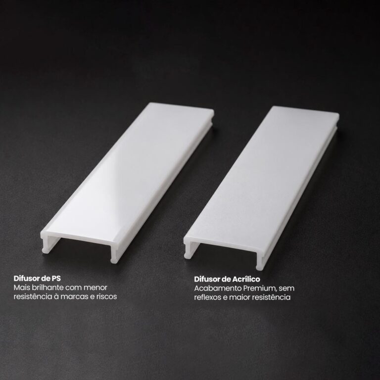 Perfil de LED com Difusor de Acrílico