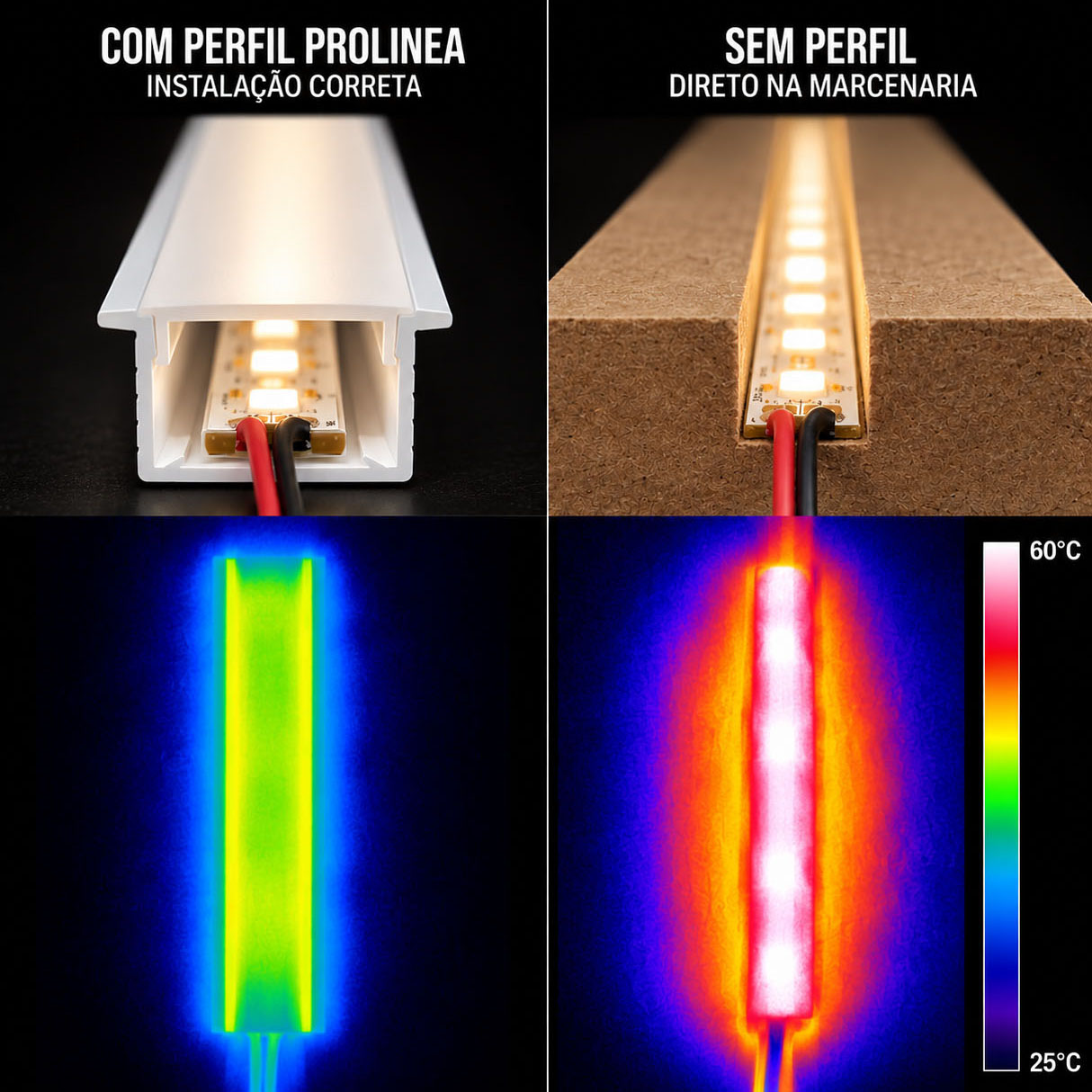 Perfil de Alumínio para Fita de LED